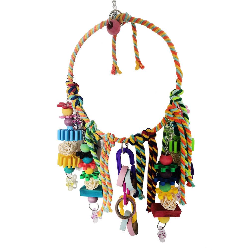 Đồ chơi chim, đồ chơi xích đu chim môi trường sống của chim, đồ chơi nhai nhiều màu