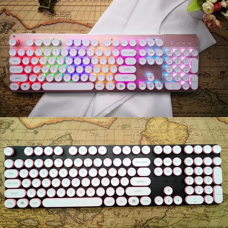 Tự Làm Keycap Retro Hơi Nước Punk Máy Đánh Chữ Cơ Keycap 108 Phím
