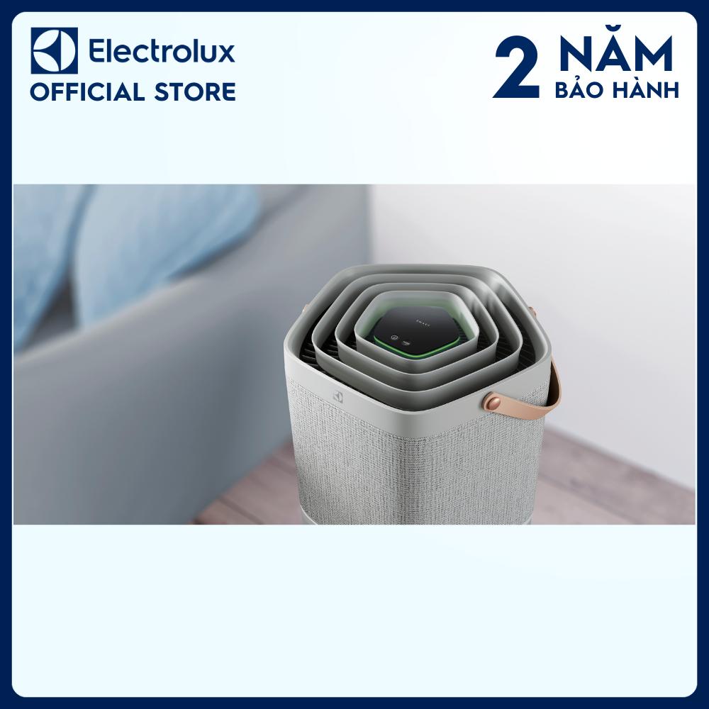 Máy lọc không khí Electrolux PA91-406GY cho phòng 60m² - Bộ lọc HEPA 13 5 lớp diệt 99.99% vi khuẩn & bụi mịn, màn hình cảm ứng hiển thị chất lượng không khí, kết nối Wifi