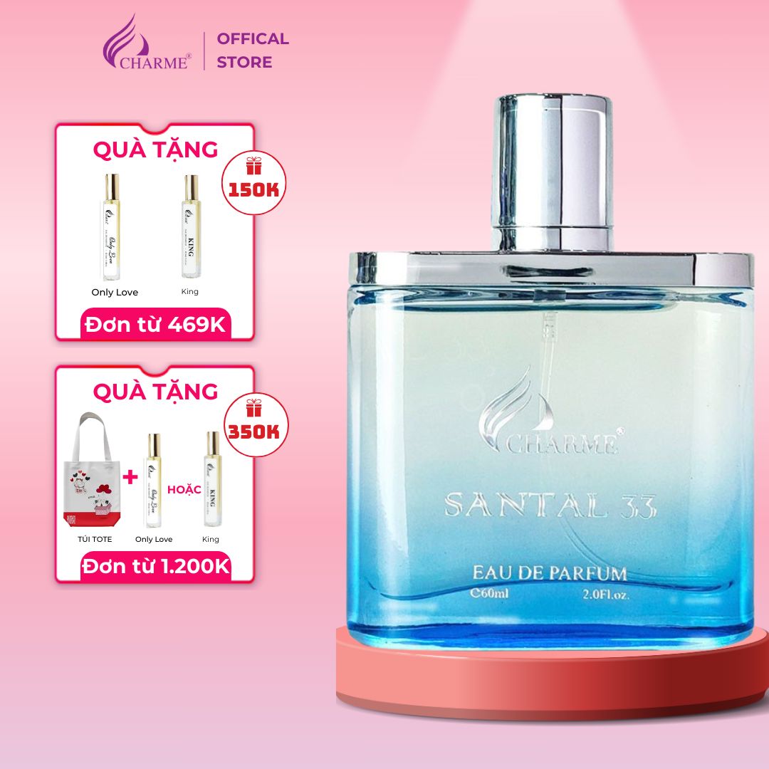 Nước Hoa Nam CHARME SANTAL33 60ml Lưu Hương Lâu Nam Tính, Sang Trọng_Nước Hoa Chính Hãng