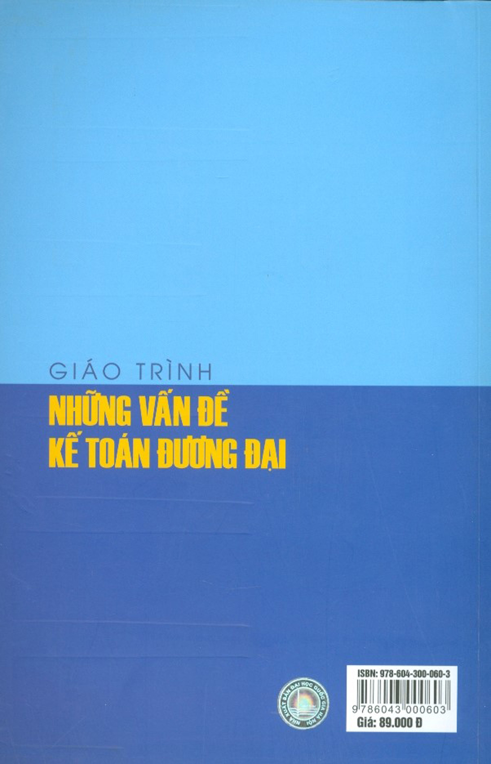 Giáo Trình Những Vấn Đề Kế Toán Đương Đại