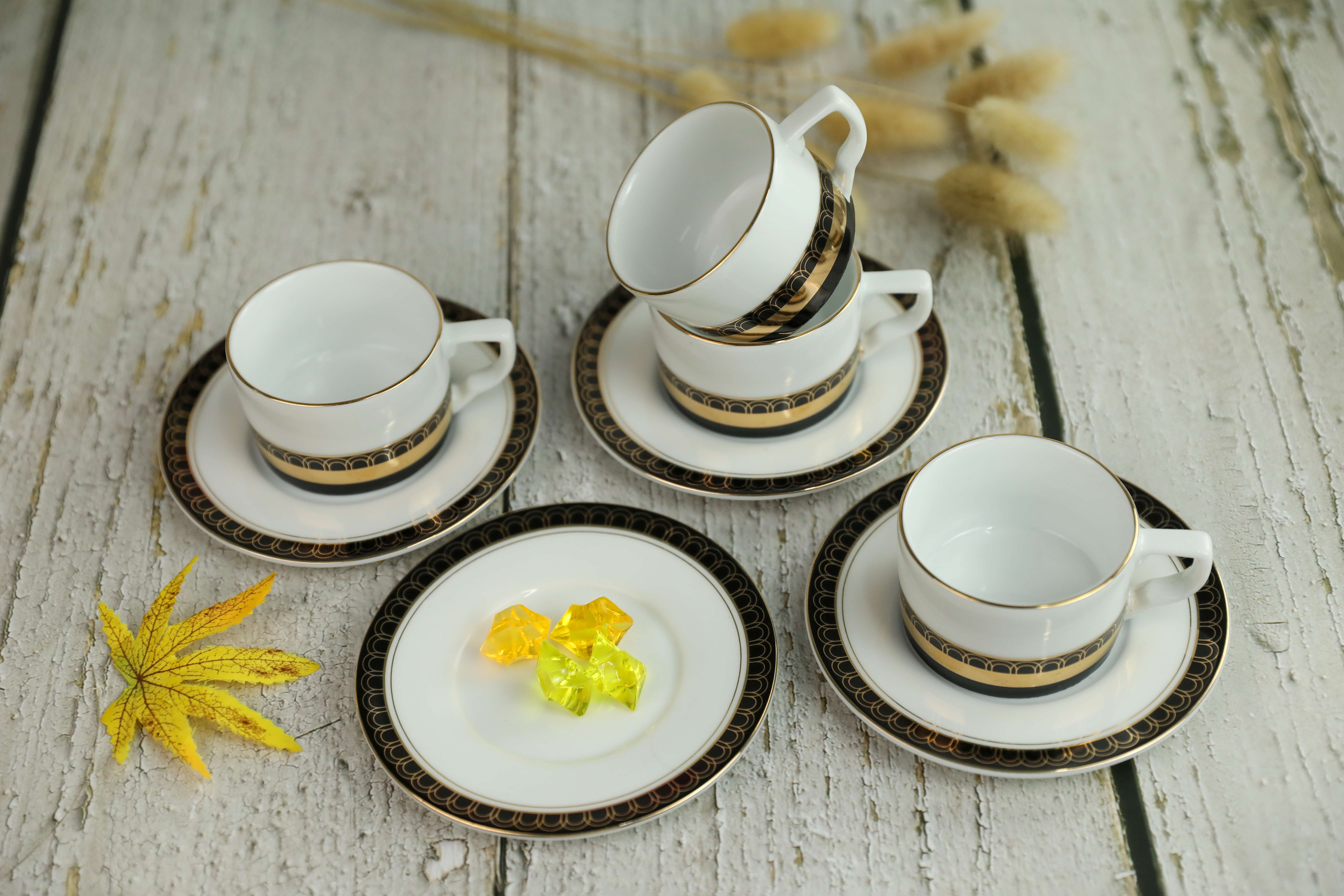 Set Lạc Nguyệt ( Bộ Ấm chén Kim Lai mạ vàng cao cấp Long Phương )