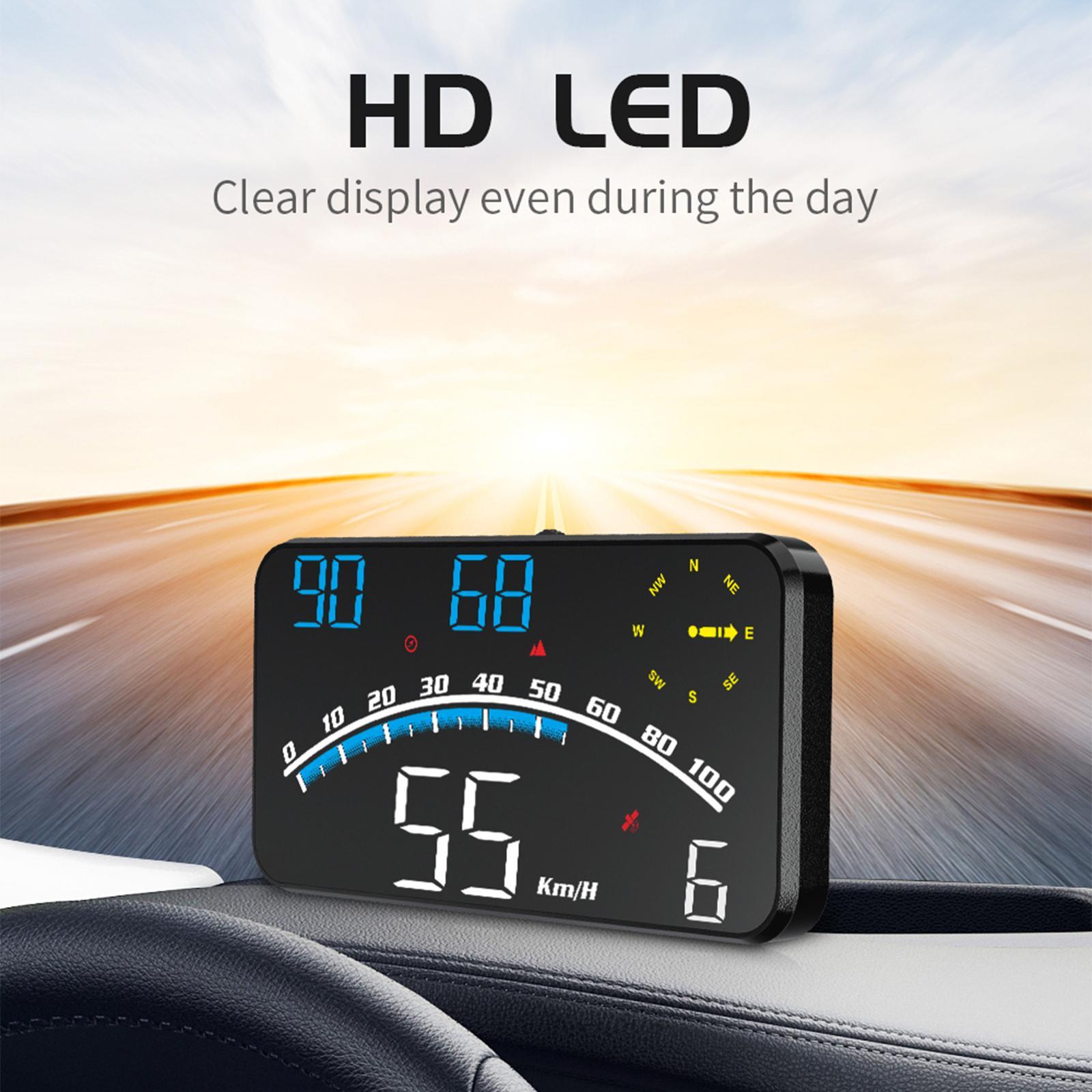 Universal HUD Head up Display Speedometer Direction 4 inch Fit for Vehicle