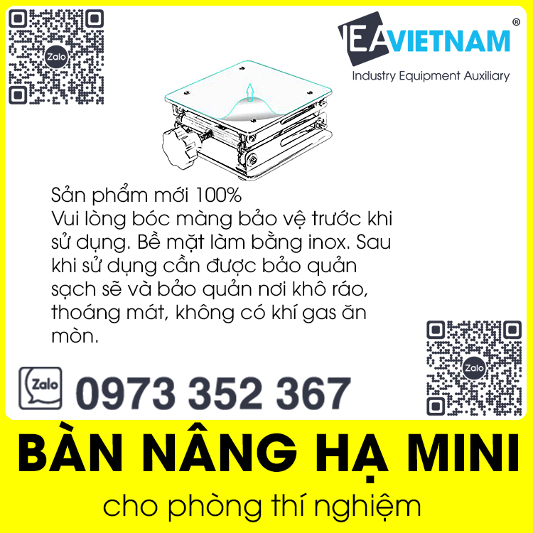 Bàn nâng chiều cao cho phòng thí nghiệm / Bàn nâng hạ mini