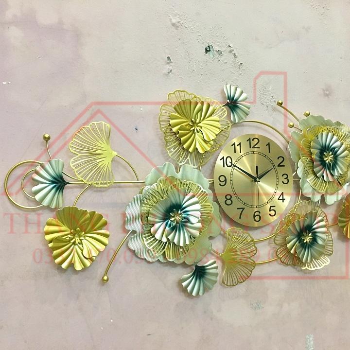 Đồng Hồ Treo Tường Trang Trí Hoa Lá TP-075