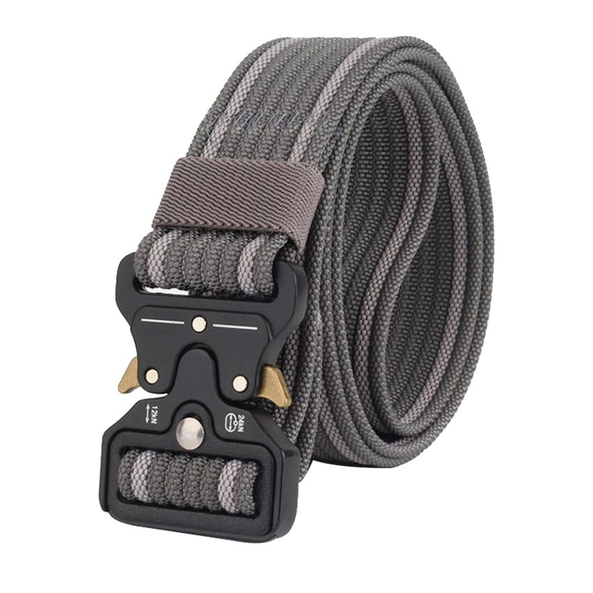 Đồng Hồ Thời Trang Nam Dây Nylon Bền Chiến Thuật Quân Đội Thắt Lưng Nam Khóa Kim Loại Công Việc Ngoài Trời Thoải Mái Quần Dài Dây Có Thể Điều Chỉnh