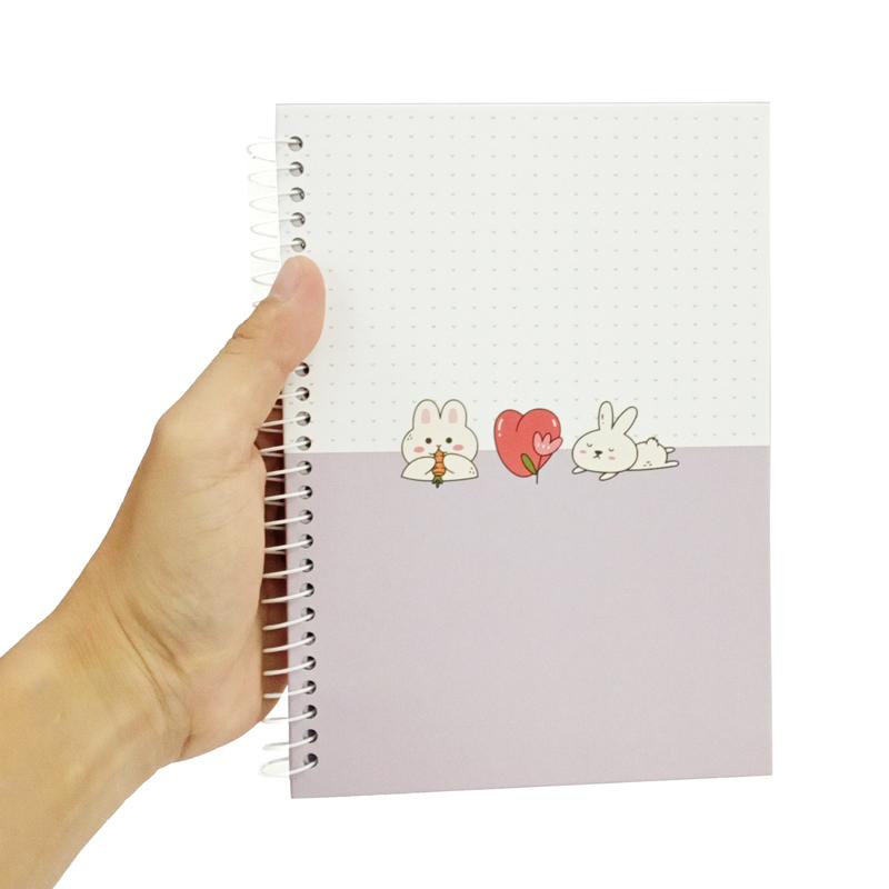 Sổ Lò Xo Teen Không Kẻ Có Chấm 80gsm - Cute Small - The Sun 04 - Màu Tím