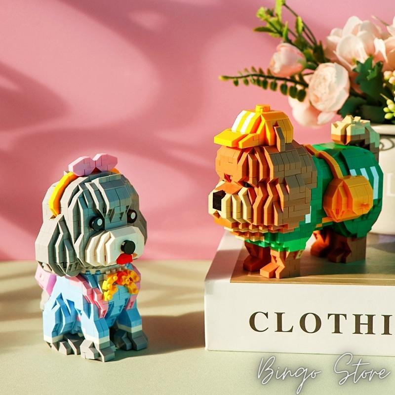 MÔ HÌNH LẮP RÁP CHÓ CHOW CHOW 953 CHI TIẾT CỰC HẤP DẪN VÀ DỄ THƯƠNG