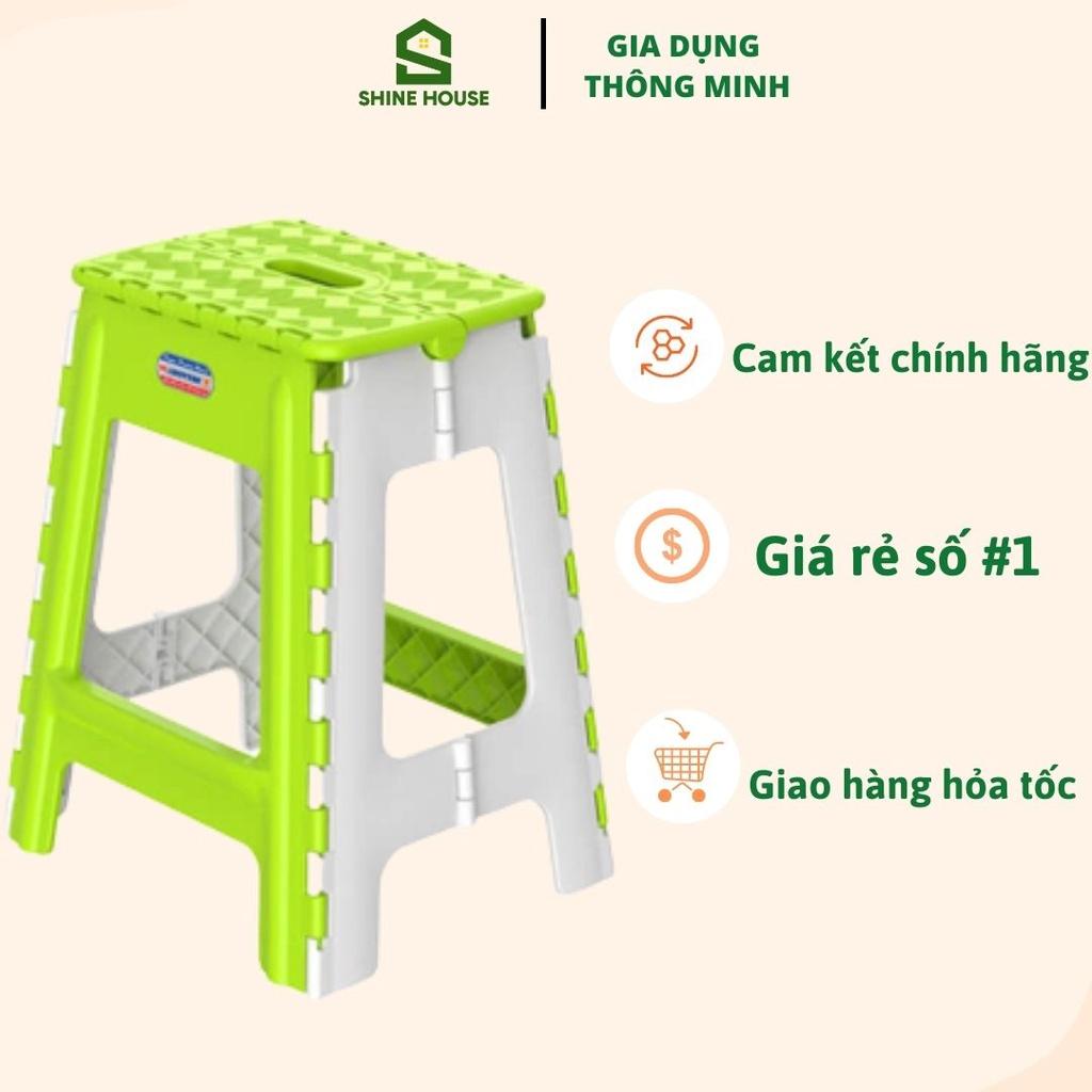 Ghế Nhựa Cao Xếp Duy Tân Gấp Gọn Tiện Lợi Kích Thước 33.7 x 29.2 x 42.4 cm