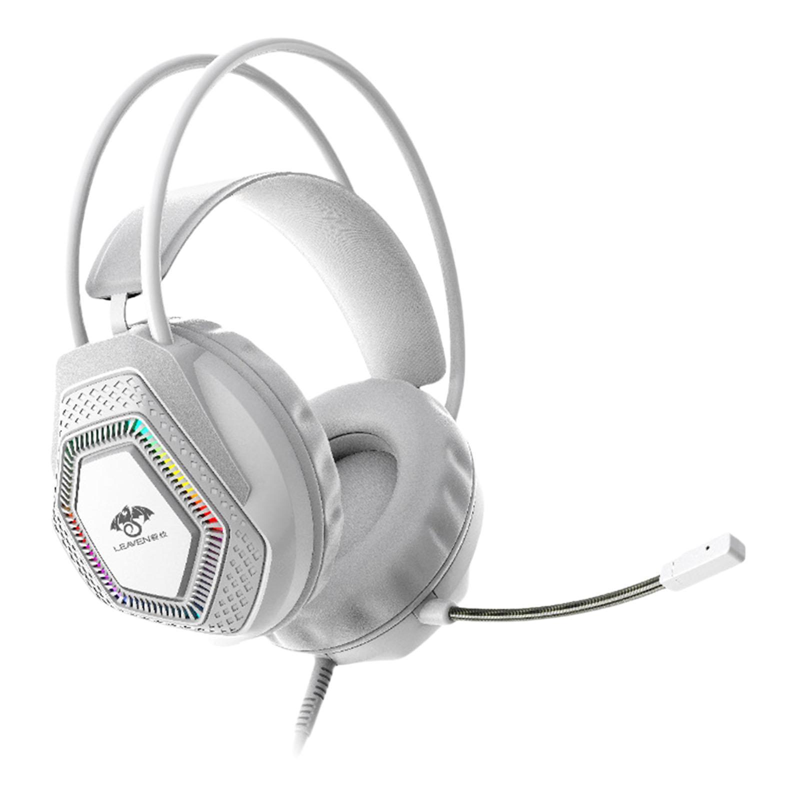Gaming headset multi platforms pc computer laptop White