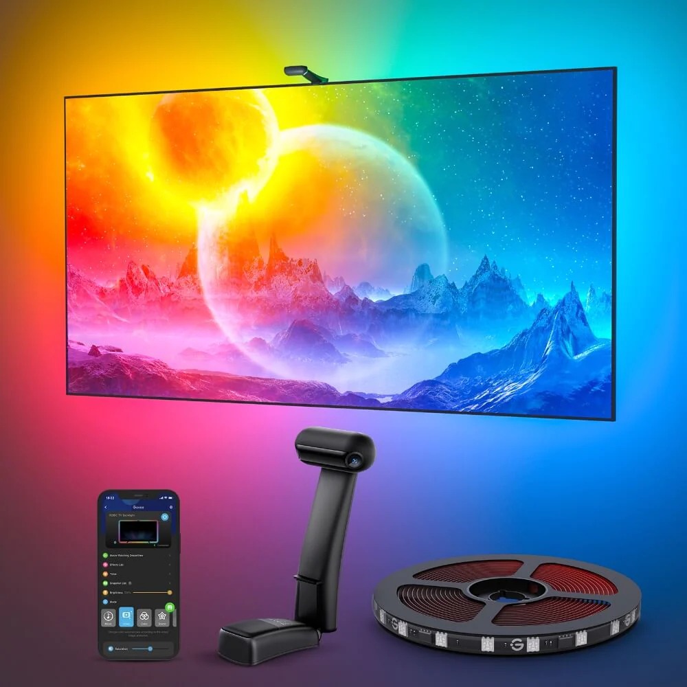 Dây đèn LED trang trí TV Govee Envisual TV Backlight T2 cho Tivi 55-65&quot; H605C | Led thông minh cho rạp phim tại nhà