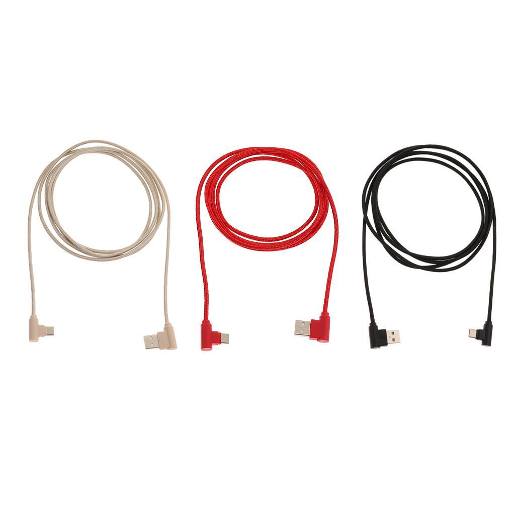 2Meter 6.5Ft USB to USB Type C Sync Charger Angled Cable Adapter Cord