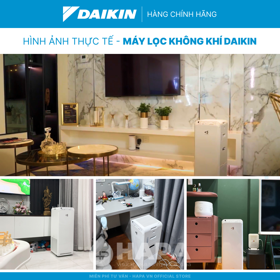 Máy Lọc Không Khí Tạo Ẩm DAIKIN MCK55TVM6 Công nghệ HEPA, Streamer &amp; ION PLASMA - Hàng Chính Hãng DAIKIN