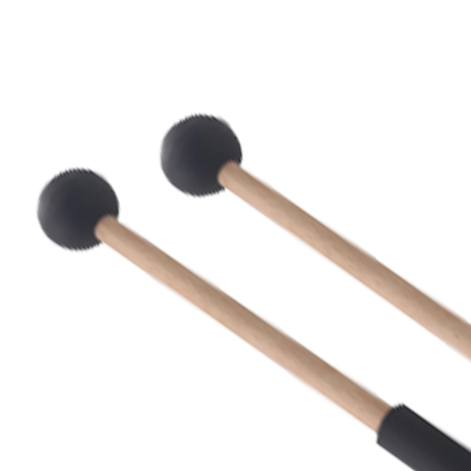 2x Rubber Head Mallet Percussion 8.7inch Drum Mallet for Marimba Meditation Yoga