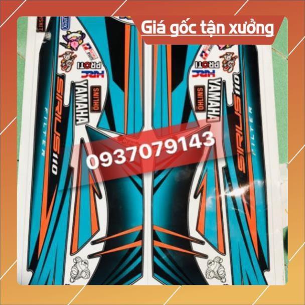 Tem rời sirius dán xe đen sản phẩm y hình 100%