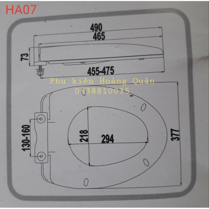 NẮP BỒN CẦU LIỀN KHỐI RƠI ÊM V37M - NẮP BÀN CẦU HA07