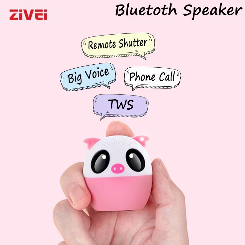 Loa mini di động ZIVEI Micro Bluetooth Loa nhỏ Hộp âm thanh thông minh Loa động vật không dây 3W mạnh mẽ Quà tặng Giáng sinh Màu sắc: Gấu trúc