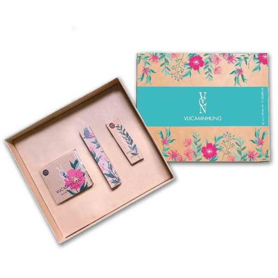 Bộ quà tặng VCN - Set VCN 2 :Combo Phấn trang điểm kiểm soát dầu + Son lì trang điểm TẶNG 01 Mascara làm dày và cong mi