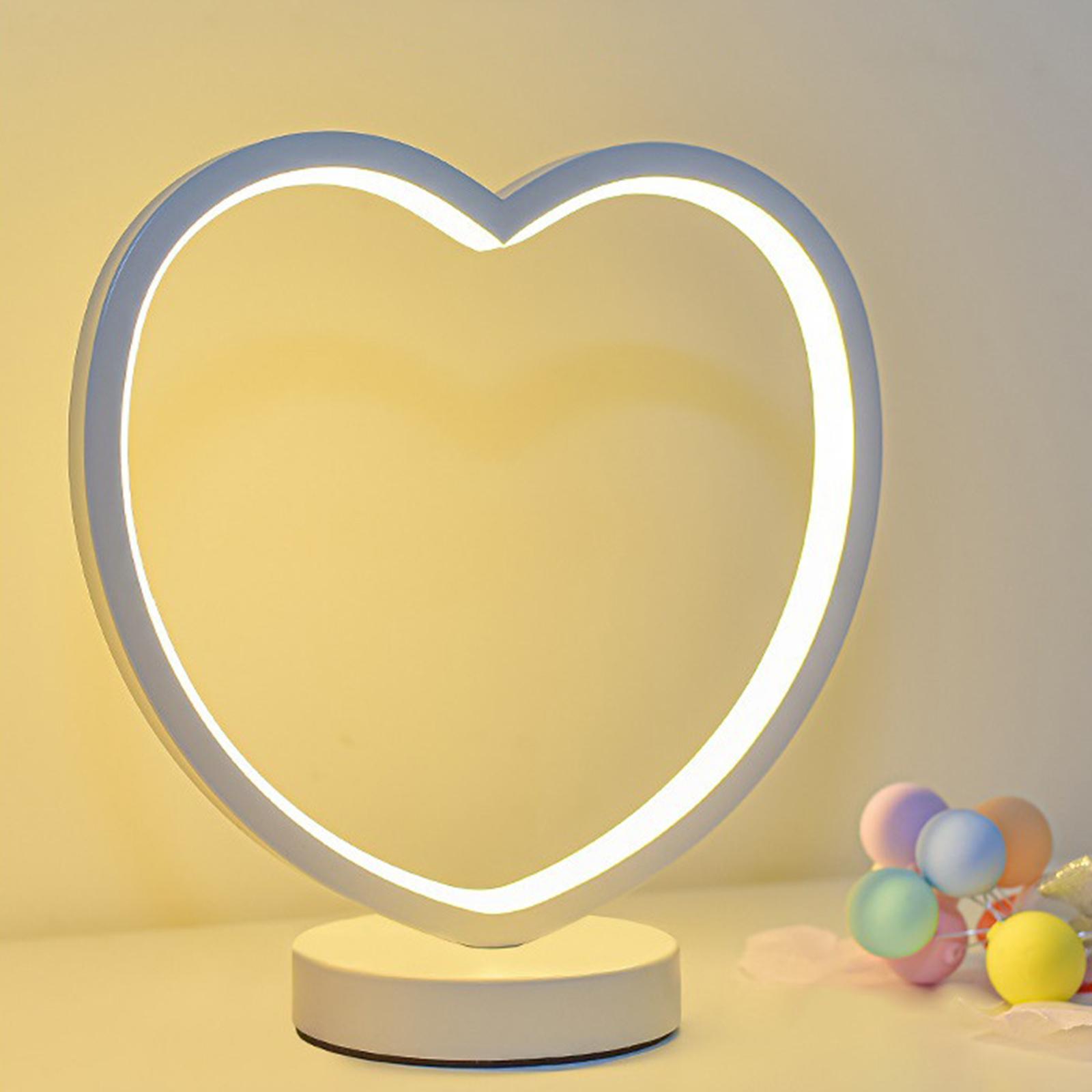 Modern LED Heart Table Lamp Desk Lamp Night Lamp for Hotel Bedroom Decor