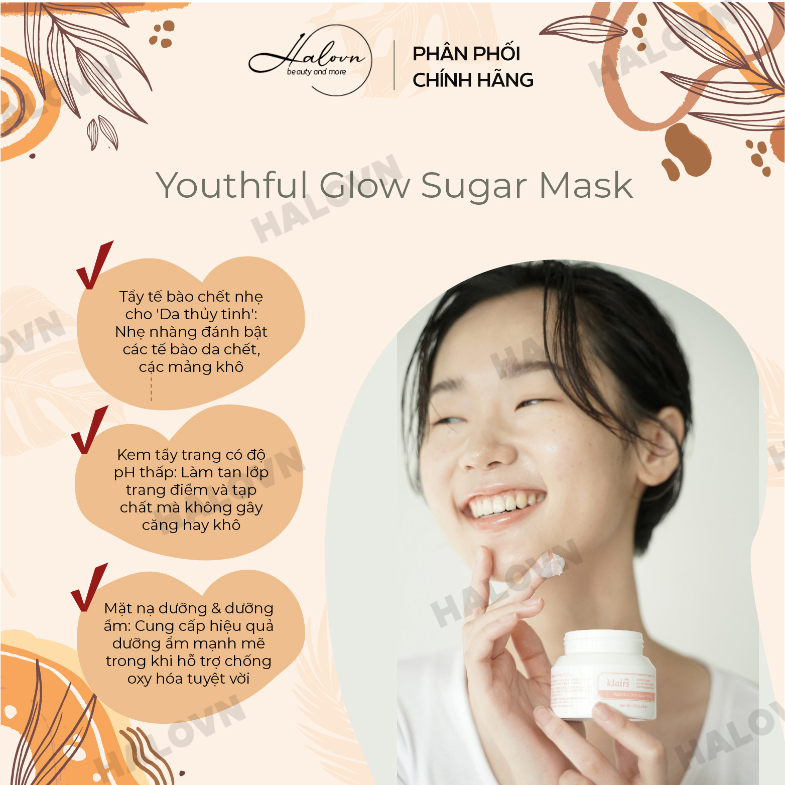 Mặt Nạ Tẩy Da Chết Chiết Xuất Bưởi Klairs Youthful Glow Sugar Mask 110g