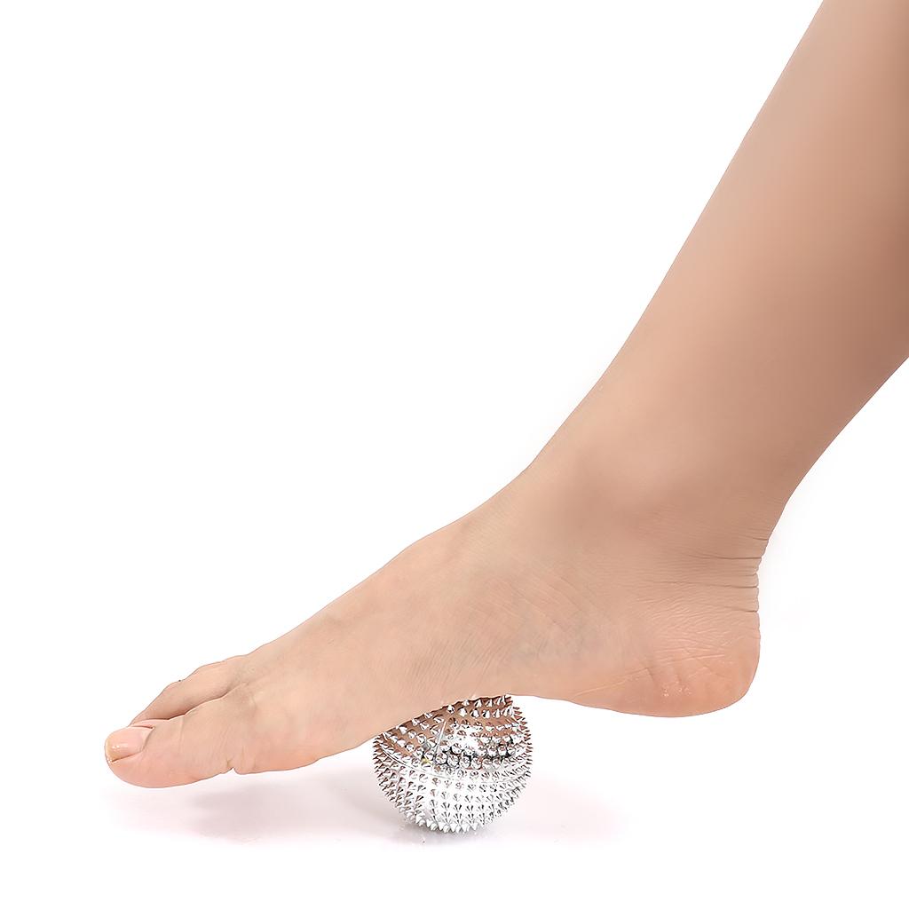 3pcs Palms Foot Massage Tool Body Acupressure Spiky Plantar Fasciitis Massage Balls 3.2 cm + 4.5 cm + 5.6 cm Gold / Sliver