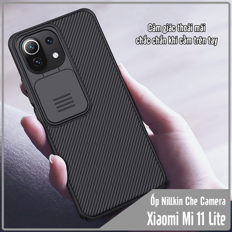 Ốp lưng cho Xiaomi Mi 11 Lite Nillkin CamShield che camera - Hàng Nhập Khẩu