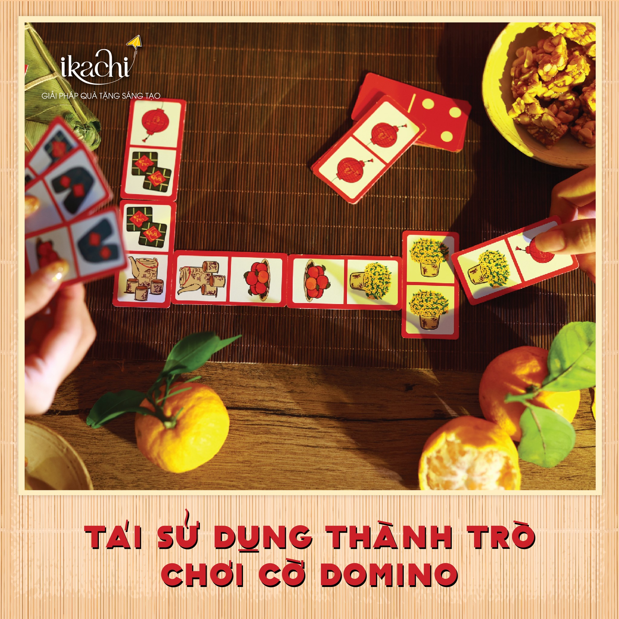 (COMBO ƯU ĐÃI 859K) - Set hộp quà Tết Xanh Ikachi TẾT THỊNH VƯỢNG + ĐÓN TẾT