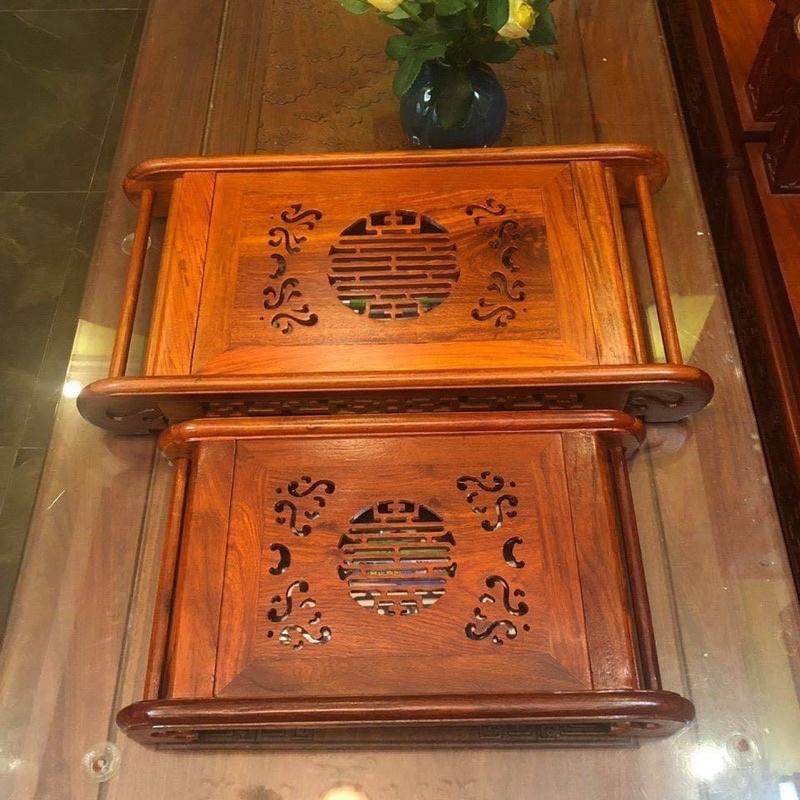 Khay trà để bàn phòng khách gỗ hương