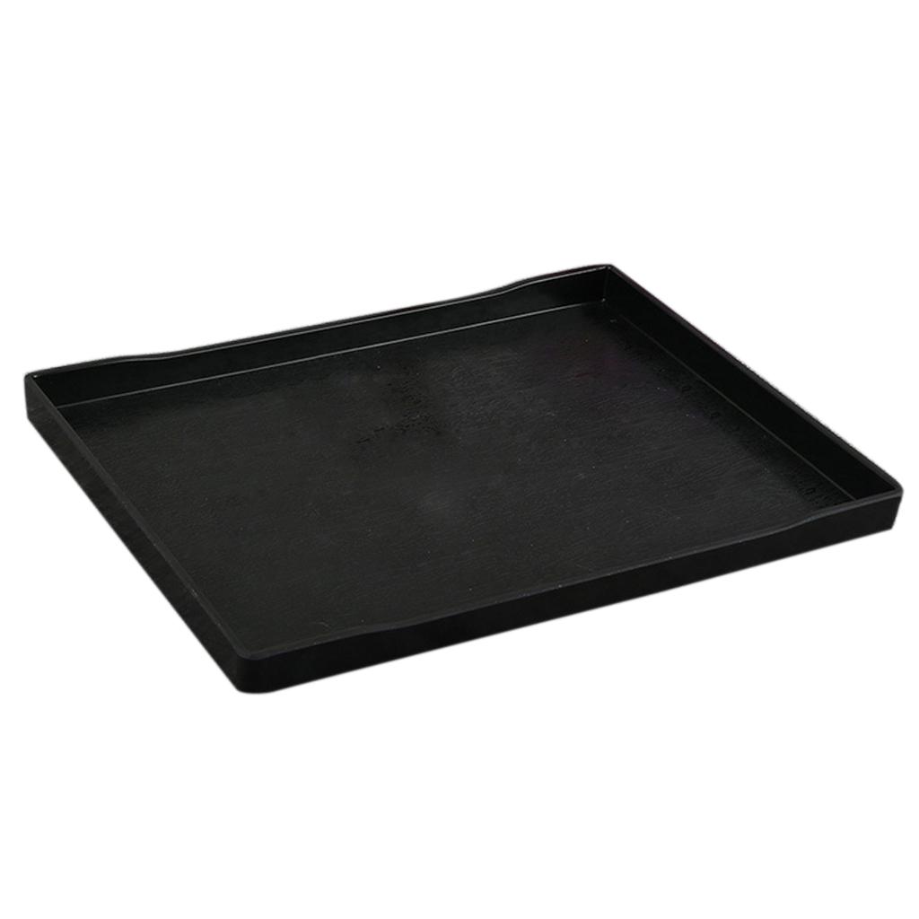 Melamine Hotel Serving Tray Dishes Cup Glass Cake Set Black
