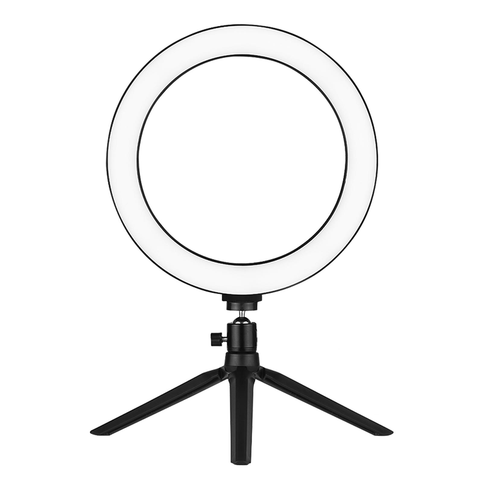 Đèn LED vòng 10 inch với giá đỡ ba chân Giá đỡ điện thoại 3200K-5500K có thể thay đổi độ sáng 3 chế độ ánh sáng & 10