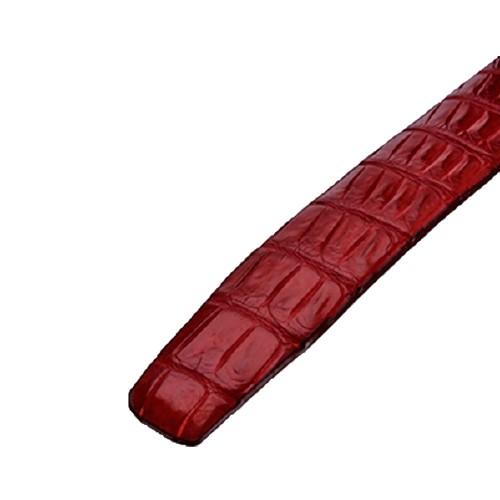 HC4833 - Dây nịt nam da cá sấu Huy Hoàng gai bụng 4P màu nâu đỏ