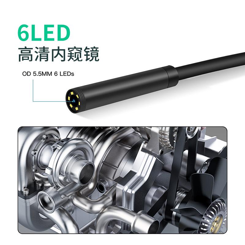 Phong cách mới nhất và sản phẩm mới máy nội soi xi lanh động cơ đường ống 5.5mm kiểm tra thùng dầu máy ảnh với màn hình nội soi không thấm nước 1M