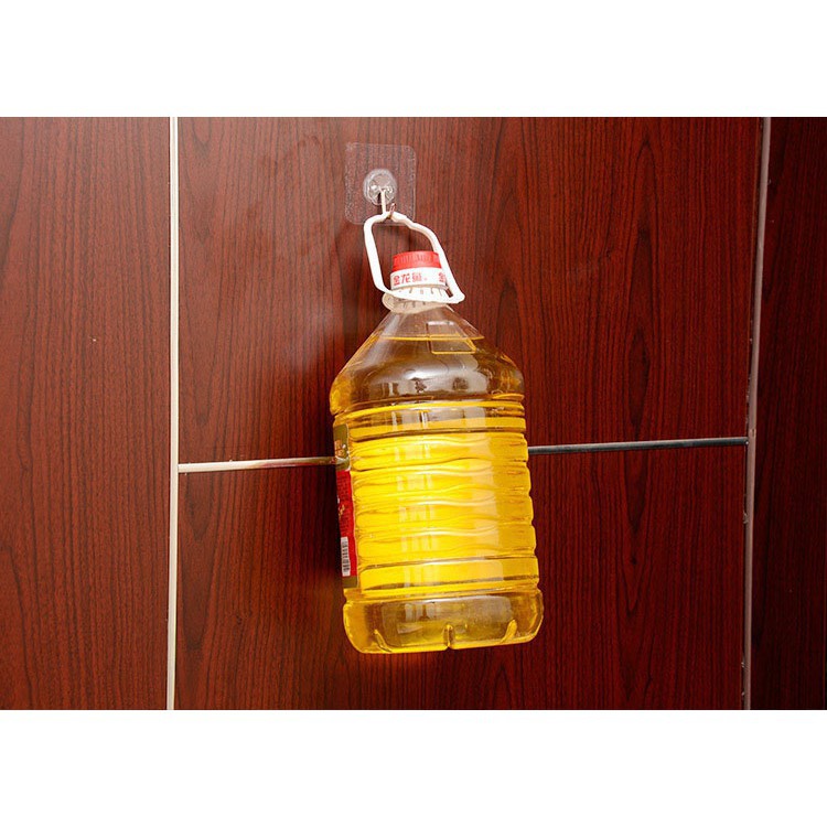 Combo 5 móc treo dán tường chịu lực trong suốt - Móc dán tường siêu dính trong suốt chịu lực tốt, móc treo đồ tiện dụng 6x6 cm