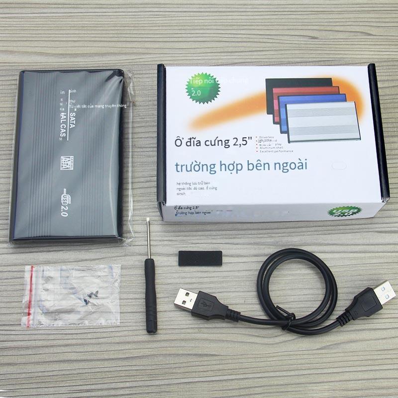 Hộp đĩa cứng phong cách mới nhất 2.0USB 2.5 inch cổng nối tiếp máy tính xách tay SATA vỏ kim loại USB2.0 hộp đĩa cứng di động bên ngoài