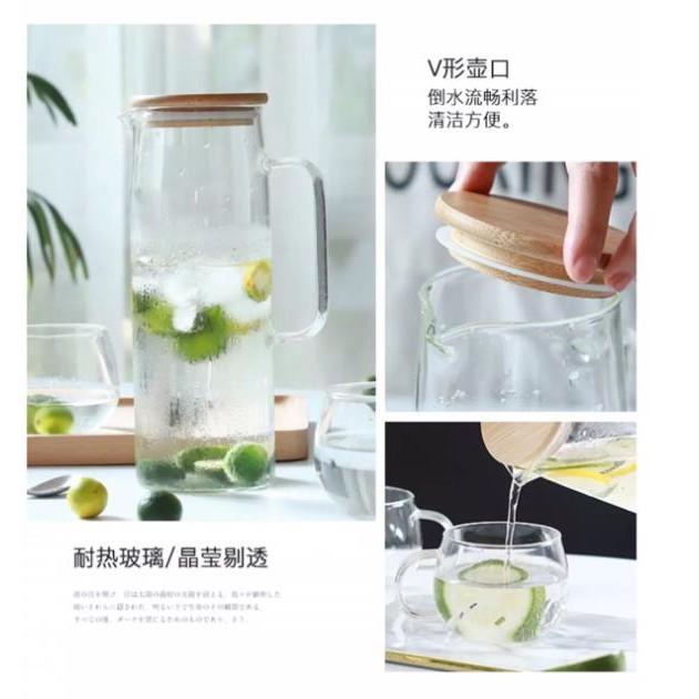 Bình đựng nước nắp gỗ 1000ml