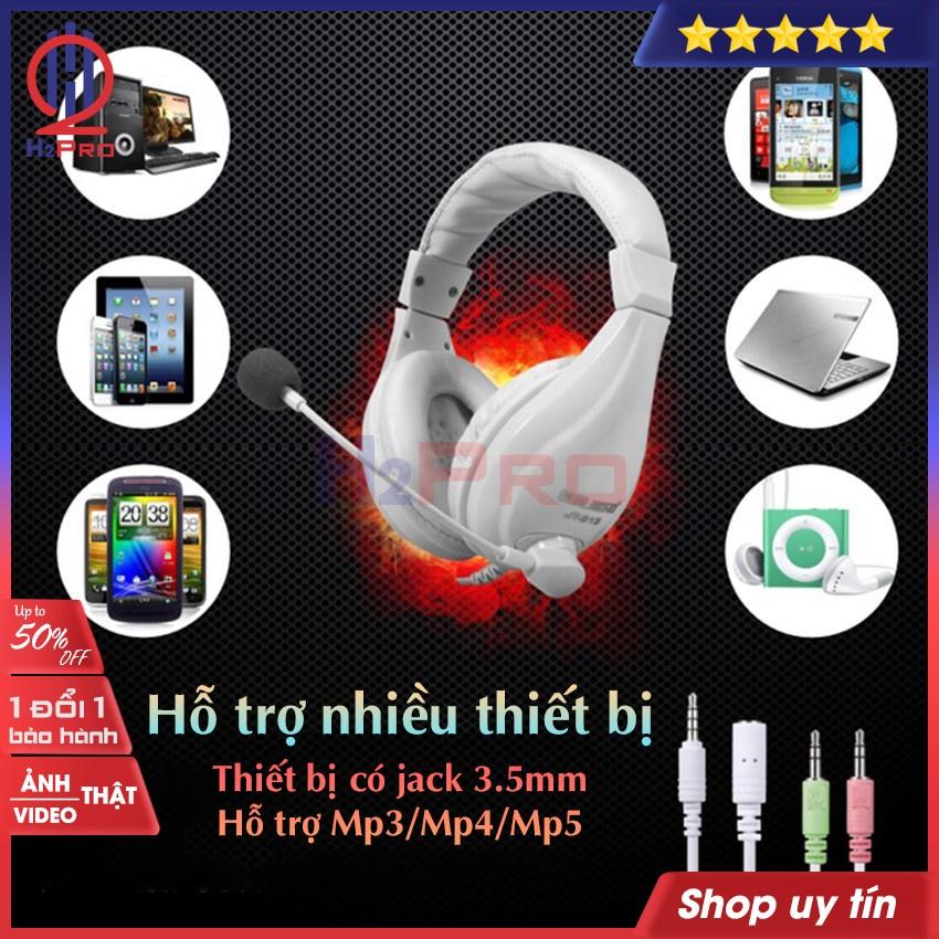 Tai Nghe Chụp Gaming, Tai Nghe Chụp Tai Có Dây JT-813 Chống Ồn, Bass Hay, Dây Dài 2.1M-Tặng Dây Gộp Micro-H2Pro Tech