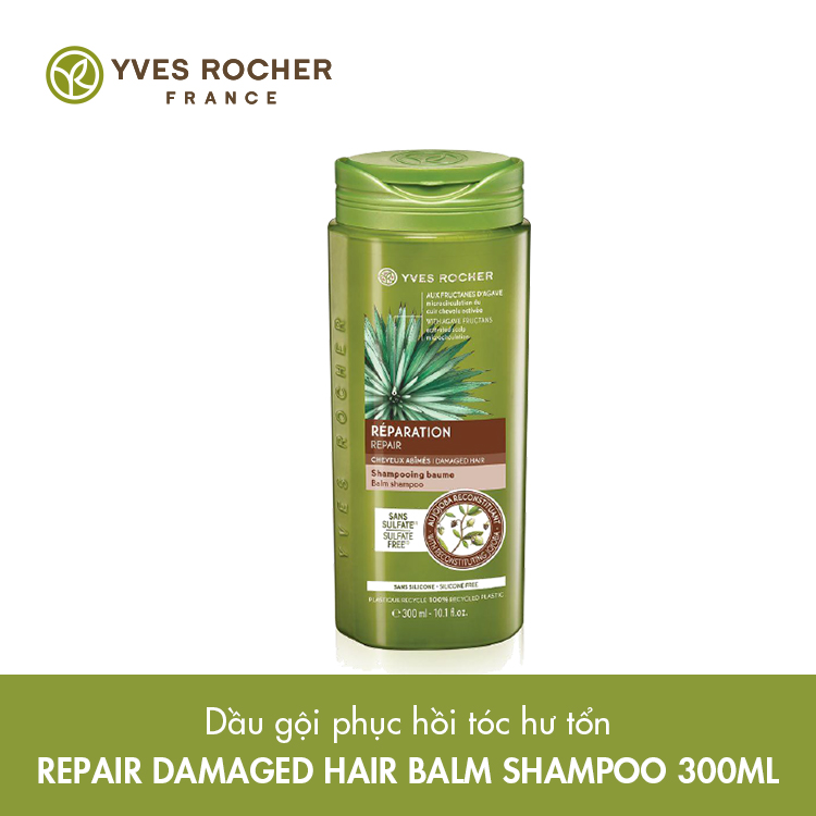 Dầu Gội Phục Hồi Tóc Hư Tổn Yves Rocher Repair Damaged Hair Balm Shampoo 300ml