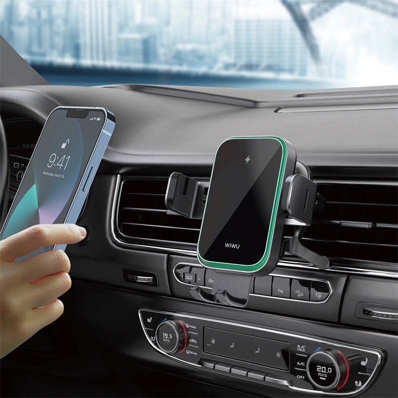 Giá đỡ điện thoại Wiwu Freelander CH-313 Car Mount trên ô tô, hỗ trợ sạc không dây 15W - Hàng chính hãng