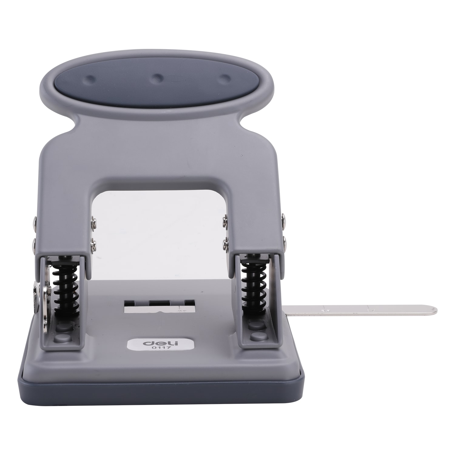 Máy đục lỗ kim loại 35 tờ Deli, Đen, xanh dương, ghi xám - 1 cái E0117
