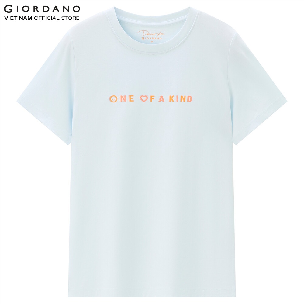 Áo Thun Nữ Ngắn Tay In Hình Printed Tee Giordano 05392213