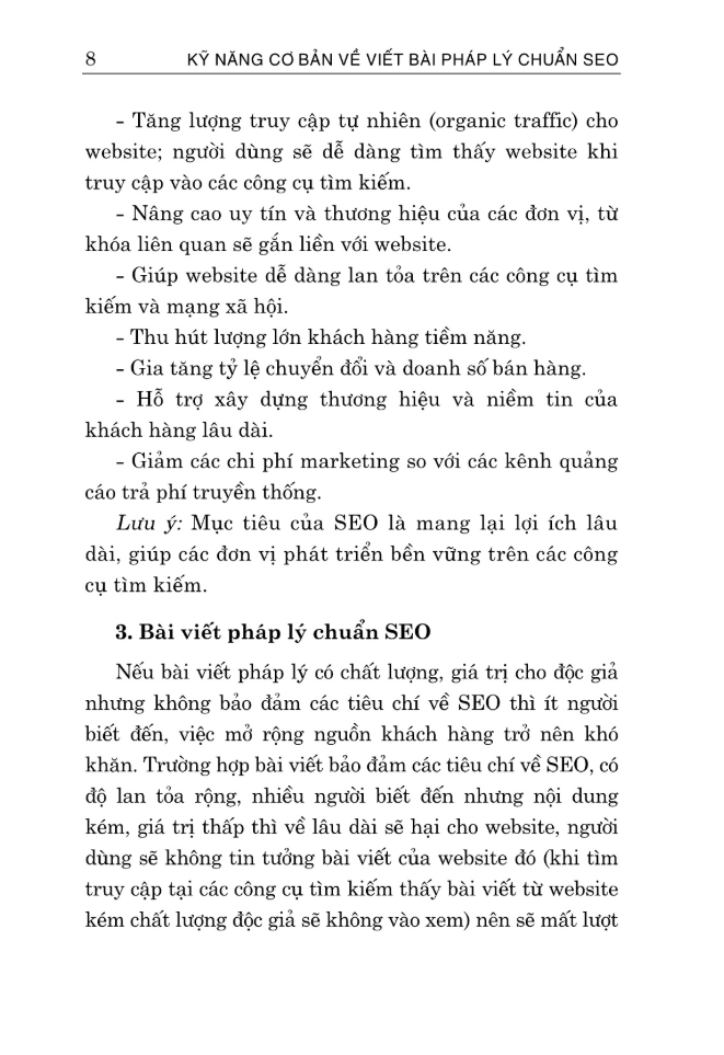 Sách - Kỹ Năng Cơ Bản Về Viết Bài Pháp Lý Chuẩn SEO