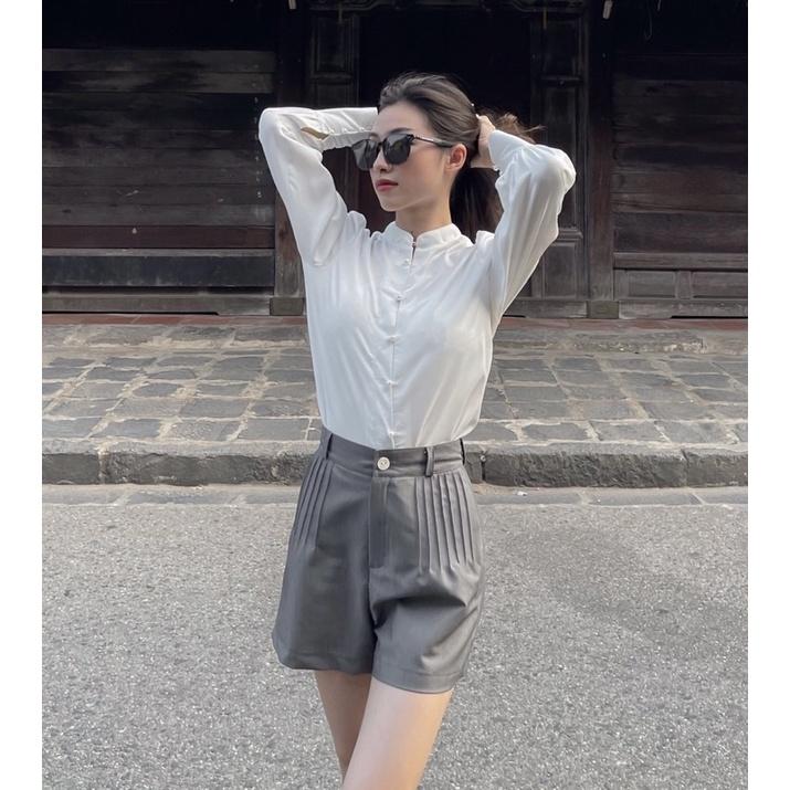 ZIEL Quần shorts chi tiết nhiều li nổi | Lined Shorts