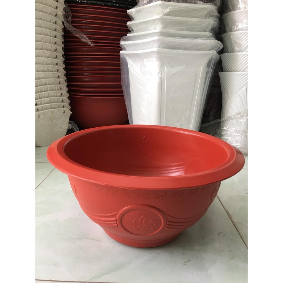 Chậu Nhựa Giả Đá - Chậu Trồng Sen - Siêu Dày