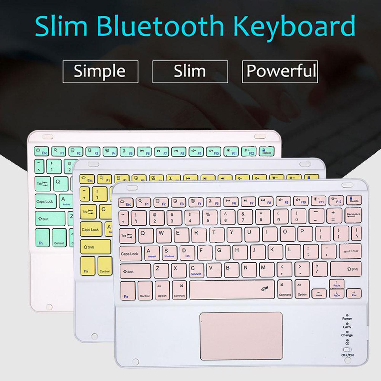 Slim Wireless Bluetooth Keyboard with Touchpad for iPad, Cable-Free, Easy to Operation