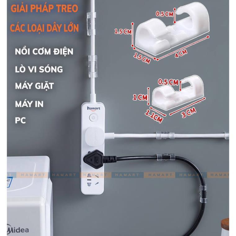 Nẹp Cố Định Dây Điện Kẹp Giữ Cáp Sạc Nẹp Dây Điện Chống Rối Dán Tường