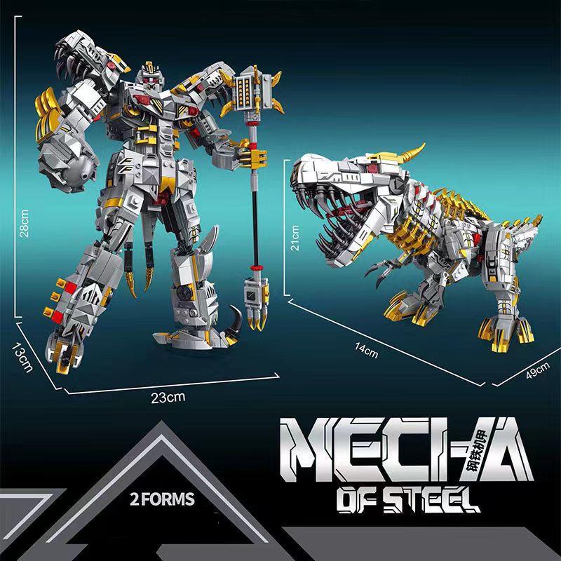 Đồ chơi Lắp ráp Robot Megatron, Panlos 621025 Mecha of Steel, Xếp hình thông minh, Mô hình Autobot