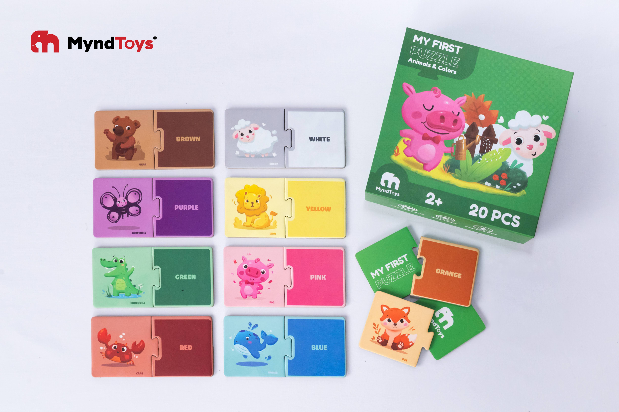 Đồ Chơi Xếp Hình MyndToys My First Puzzle - Animals and Colors Dành Cho Các Bé Trên 2 Tuổi