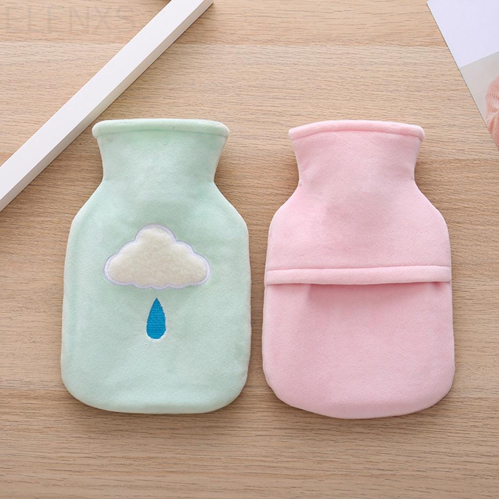 Cloud Warm Water Bag Thick Plush Hot Water Bottle Hand Warmer Large 500ML Student Portable Water-filled Heater ELEN