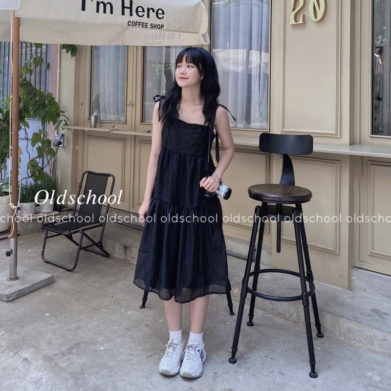 VÁY 2 DÂY VOAN TƠ ULZZANG (ảnh thật/video