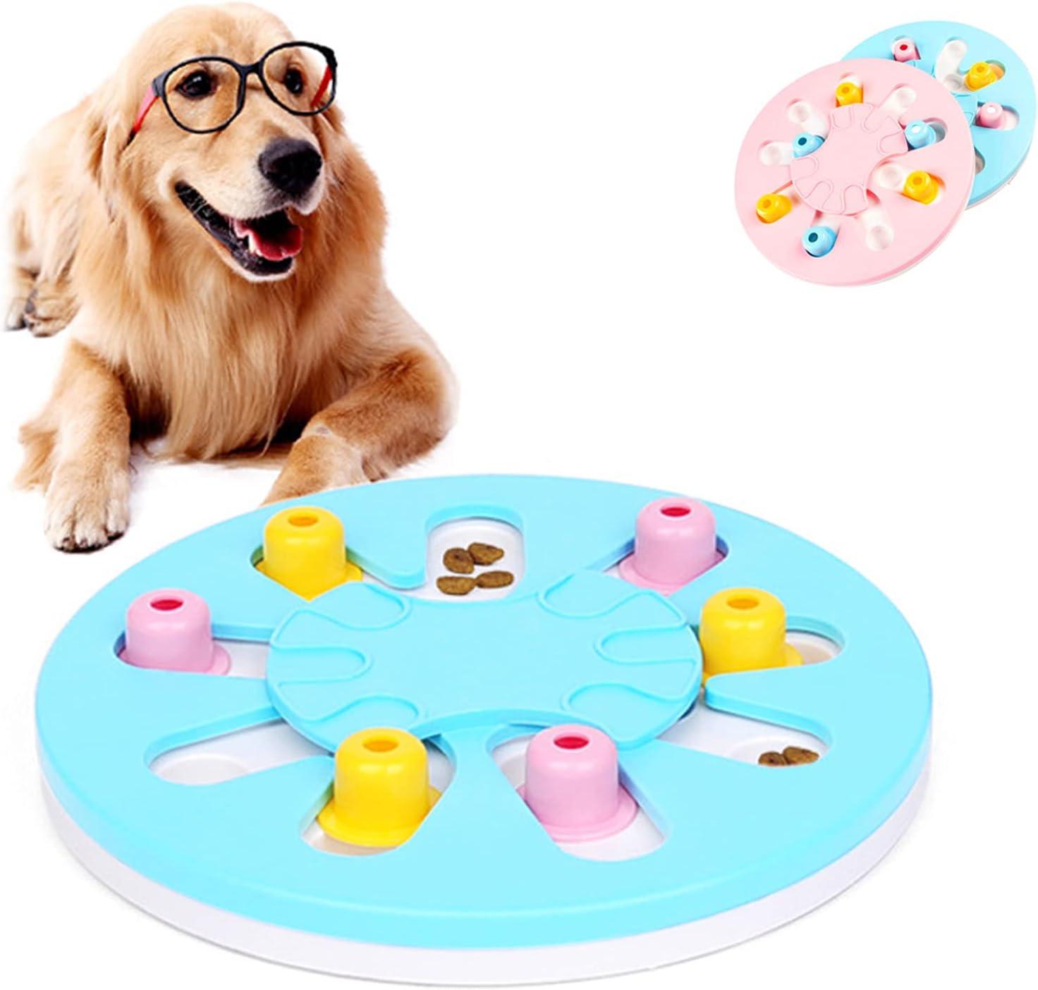 Dog Puzzle Đồ chơi cho chó ăn chậm, Đồ chơi cho chó ăn thức ăn cho chó con, Đồ chơi xếp hình cho chó tương tác Huấn luyện chó cải thiện IQ Puzzle Dog Bowl